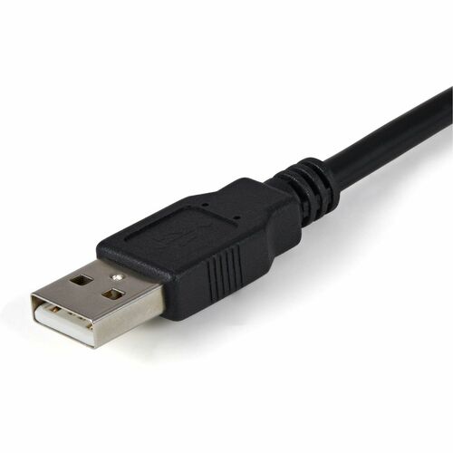 StarTech.com Data Transfer Adapter - 1 Each - 1 x 4-pin USB 2.0 Type A - Male - 2 x 9-pin DB-9 RS-232 Serial - Male - Black