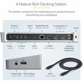 STARTECH.COM 4K USB-C DOCK TRIPLE 4K DOCK 100W 5X USB 5GBPS INDIA