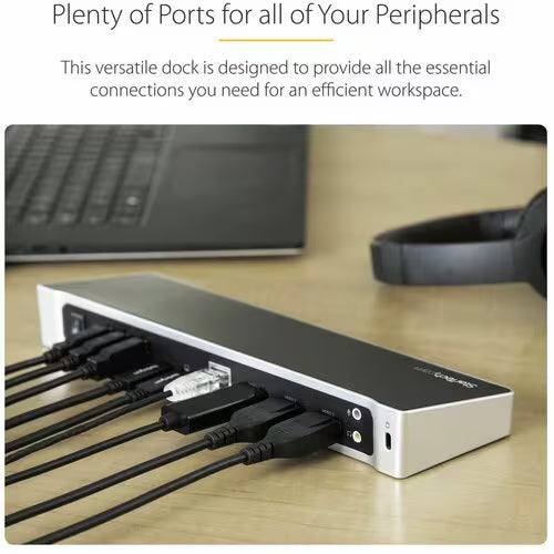STARTECH.COM 4K USB-C DOCK TRIPLE 4K DOCK 100W 5X USB 5GBPS INDIA